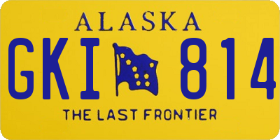 AK license plate GKI814