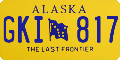 AK license plate GKI817