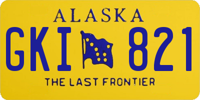 AK license plate GKI821