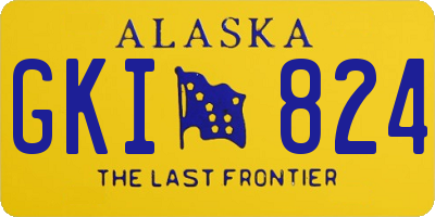 AK license plate GKI824