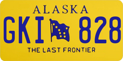 AK license plate GKI828