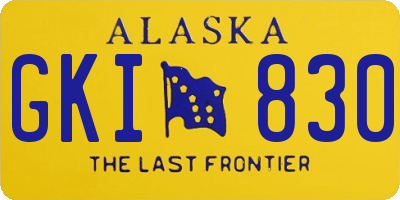 AK license plate GKI830