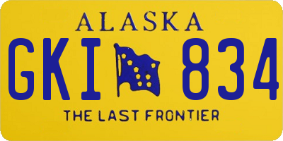 AK license plate GKI834
