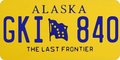 AK license plate GKI840