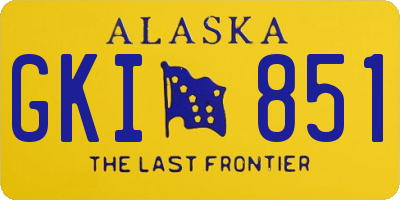 AK license plate GKI851