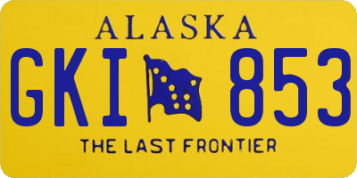 AK license plate GKI853