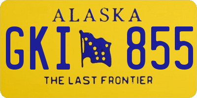 AK license plate GKI855