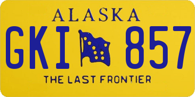 AK license plate GKI857