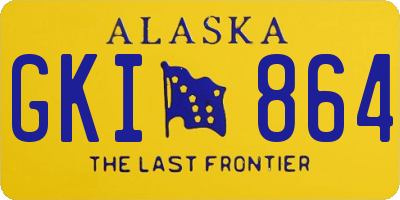 AK license plate GKI864