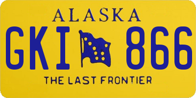 AK license plate GKI866