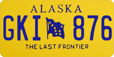 AK license plate GKI876