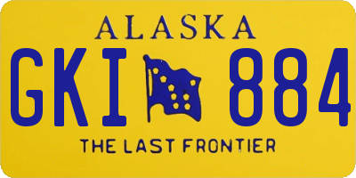 AK license plate GKI884
