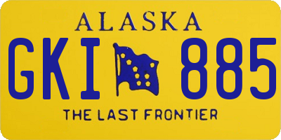 AK license plate GKI885