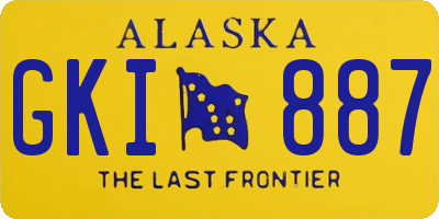 AK license plate GKI887