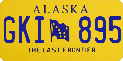 AK license plate GKI895