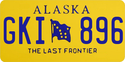AK license plate GKI896