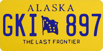 AK license plate GKI897