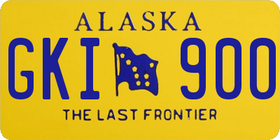 AK license plate GKI900