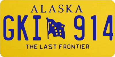 AK license plate GKI914