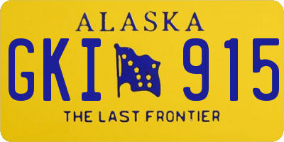 AK license plate GKI915