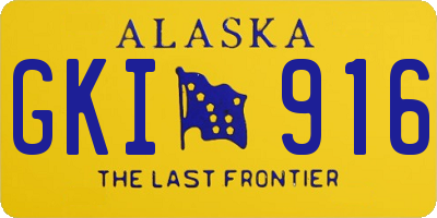 AK license plate GKI916