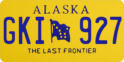AK license plate GKI927