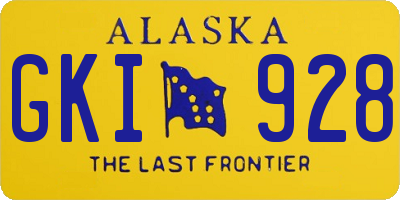 AK license plate GKI928