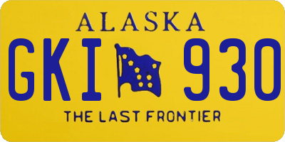 AK license plate GKI930