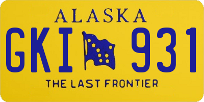 AK license plate GKI931