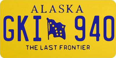 AK license plate GKI940