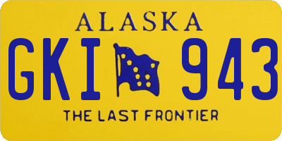 AK license plate GKI943
