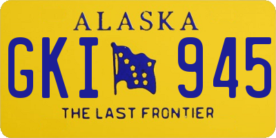 AK license plate GKI945