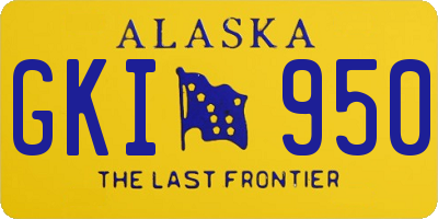 AK license plate GKI950