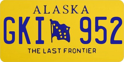 AK license plate GKI952