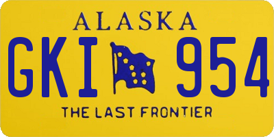 AK license plate GKI954