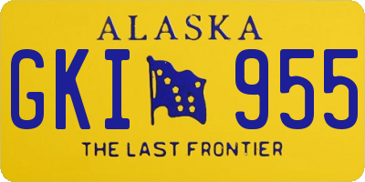 AK license plate GKI955