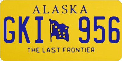 AK license plate GKI956