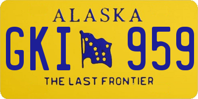 AK license plate GKI959