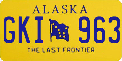 AK license plate GKI963