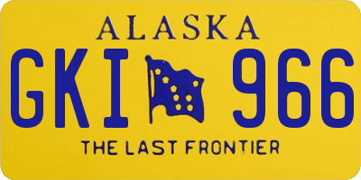 AK license plate GKI966