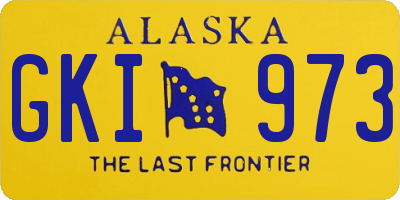 AK license plate GKI973