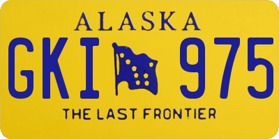 AK license plate GKI975