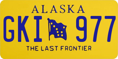 AK license plate GKI977
