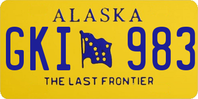 AK license plate GKI983
