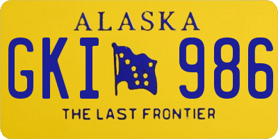 AK license plate GKI986