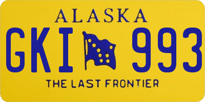 AK license plate GKI993