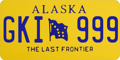 AK license plate GKI999
