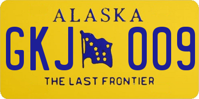 AK license plate GKJ009
