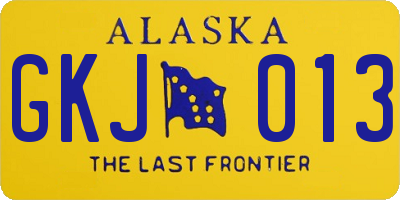 AK license plate GKJ013