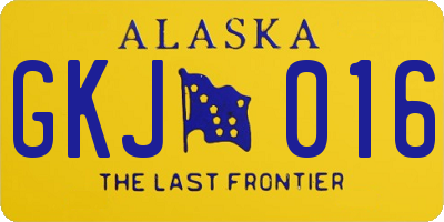AK license plate GKJ016
